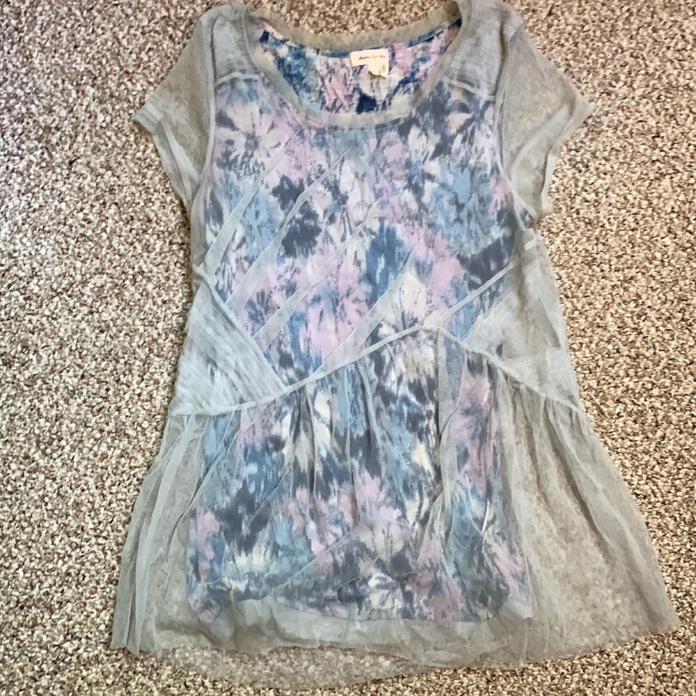 Anthropologie - Meadow Rue Dahlia Tulle Layered Tee